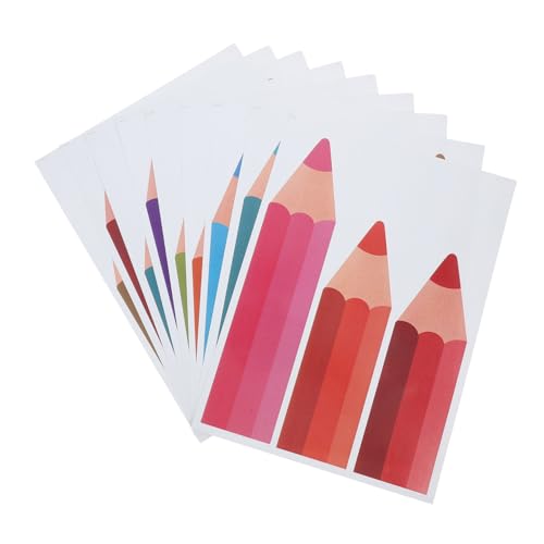 SEWACC Versatile Classroom Decor 9pcs Pencil Wall Decals Self-Adhesive Window Clings for Boys and Girls Preschool Home