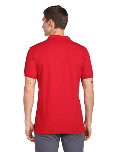Image of Arrow Sport Solid Polo T-Shirt for Men - Regular Fit, Cotton Half Sleeves Mens Tshirt