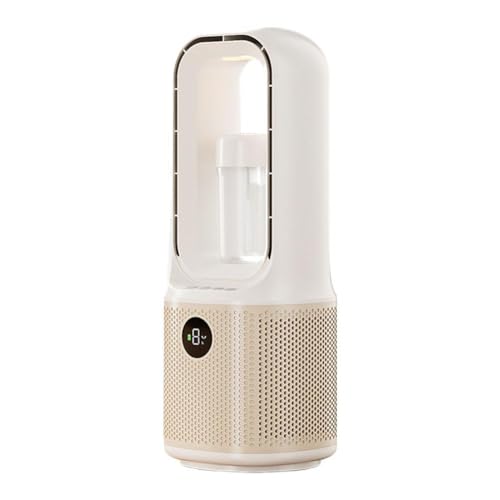 Ventilador 3 en 1 sin aspas con purificador, calentador de interior, ventilador y calentador combo de interruptor de torre HEPA, filtro de 90°, oscilante de vuelco