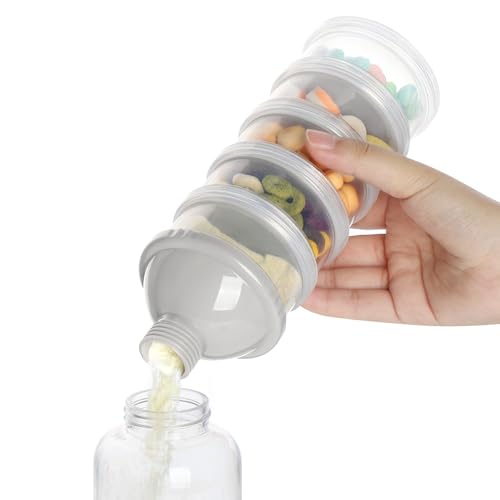 image for Accmor Formula Dispenser On The Go, 5 Compartments Stackable Formula C