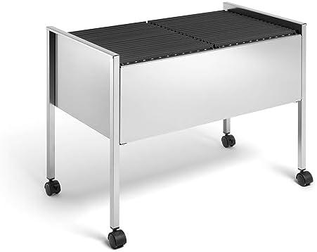 Supporto Metallico Per Cartelle Sospese - Porta Documenti Da 30/40 File - Dimensioni 350x285x370 Mm - Argento - Foto 3