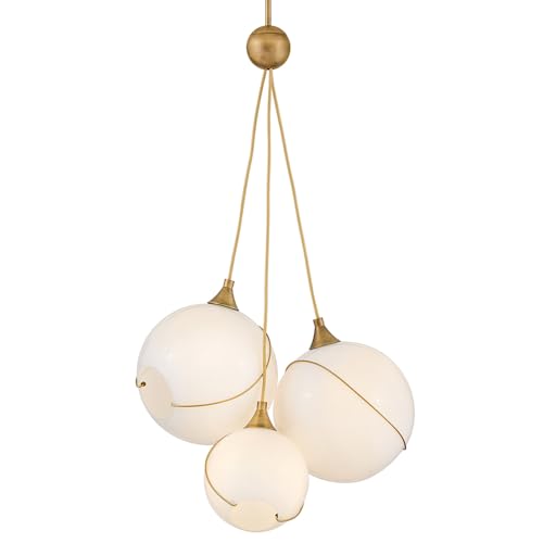 Hinkley Skye Large Three Light Pendant, Heritage Brass