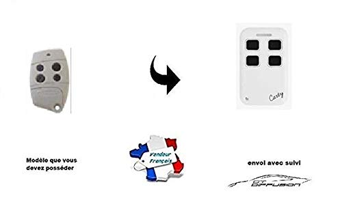 SIMINOR CVXNL remplacée par la Télécommande Carty R Multi fréquence de 280 à 868 MHz pour Code Fixe et Rolling Code - pour Portail Porte de Garage