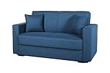 Arredo Stock Divano letto moderno Afrodite (Blu, 2 posti) 155x80x87 cm...