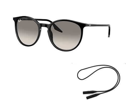 Ray-Ban RB2204 Sunglasses Bundle: RB 2204 901/32 Black Clear Gradient Grey and Universal Anti-slip Silicone Leash2