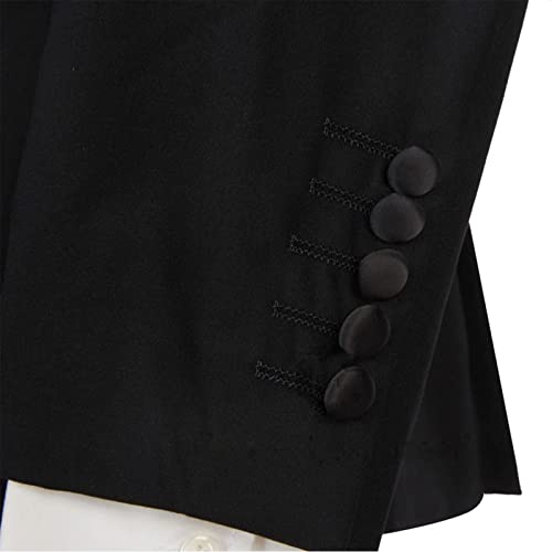 Men's 2 Pieces Suit Slim Fit Solid Peak Lapel One Button Jacket Formal Wedding Tuxedo Blazer & Pants4