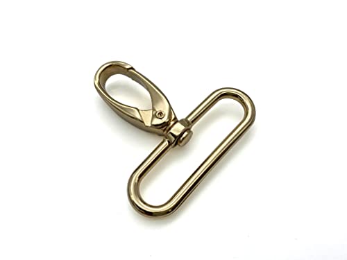 Push Gate Swivel Snap Hooks Lanyards Clasp Clips Lobster Clasps Hook zinc alloying 2 inch / 50mm (Eye Size) 6 Pieces Gold T21
