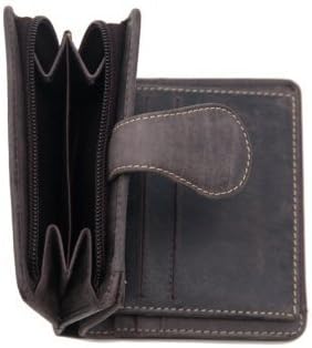 Miniatura 4 de VISCONTI Hunter 715 Bow - Cartera plegable para hombre con cremallera en piel aceitada, Marrón, Billetera plegable de cuero aceitado