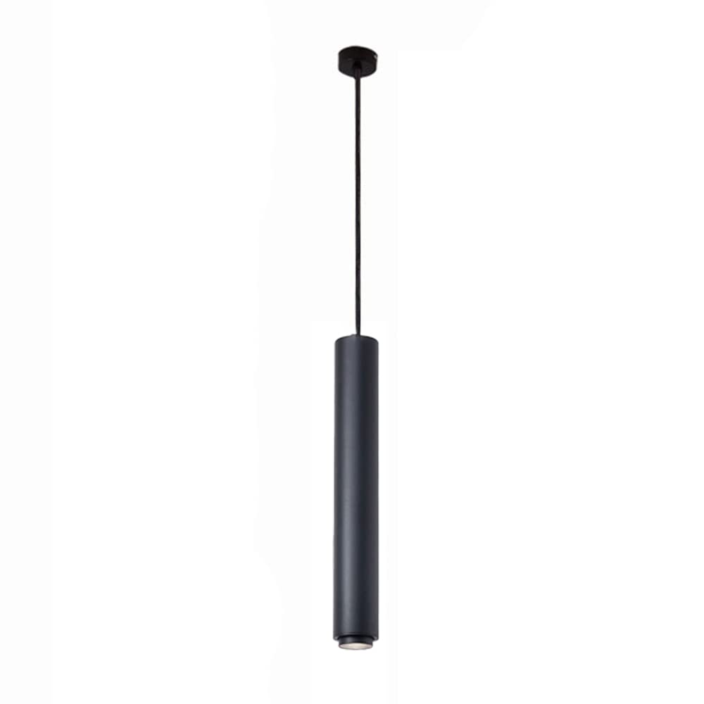 Lustre noir cylindrique en aluminium de haute qualité pour intérieur moderne