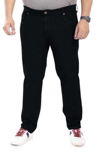 Image of Pluss Tribe - Plus Size Jeans for Men - Denim Jeans - Ideal for Casual, Office Available Sizes : 40 to 52