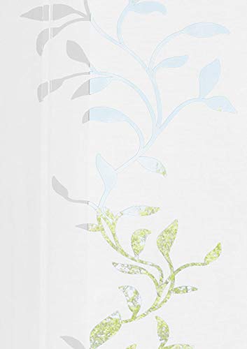 Gardinenbox Modern panel curtain, room divider, sliding curtain, Tendril made burnout fabric with panel carrier - Image 3