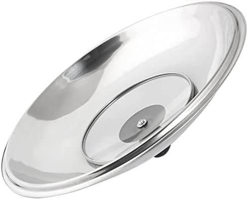 XYWHPGV Stainless Steel Kitchen Cookware Cooker Pot Skillet Frying Pan Knob Lid Cover 35cm Dia(441e1 e72e0 8e010 77db1 483f1 1bbd2