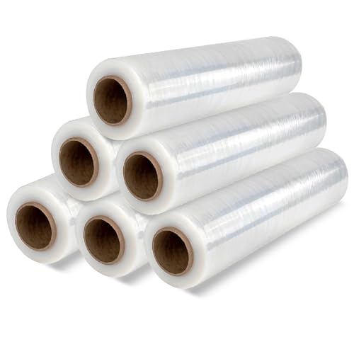 Film Transparente para Embalar, Plastico Cubretodo para Mudanzas, Film Adhesivo Protector, Film Embalaje para Cubrir Muebles, Cajas Carton Mudanza y Objetos - Ofituria (6 unds)