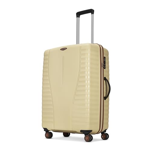 Image of Aristocrat Airpro-Max 67 cm Check-in Medium Size Trolley Bag, Lightweight Polypropylene Case Luggage with 8 Wheels, Combination Lock, Travel-Friendly, 3-Yr International Warranty, Mojave Desert