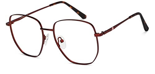 Image of VINCENT CHASE EYEWEAR Zero Power Cut & Antiglare Computer Eyeglasses | Square For Men & Women | Medium | VC E13789