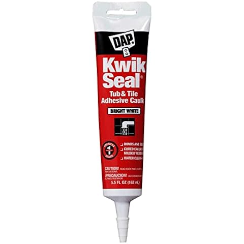 Dap 18001 Kwik Seal Caulk with 5.5-Ounce Tube, White (3 Pack) Cover