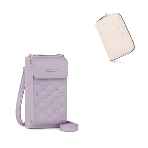 Montana West 2Pack Crossbody Cell Phone Purse and Small Credit Card Holder Wallet for Women