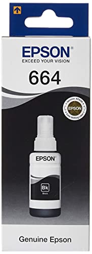 Impresoras Epson Epson T6641 - Cartucho de tinta para impresoras para Epson L100/L110/L200/L300/L355/L550, color negro