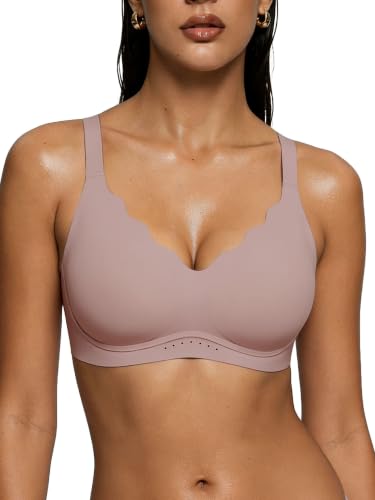 Image of As Fairy Wireless Bras for Women Jelly Push Up Scalloped T-Shirt Bra