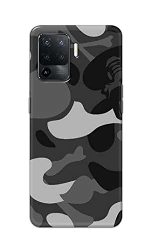 Image of Printed Hard Back Cover Case for Oppo F19 Pro Back Cover (Army Pattern) -1302