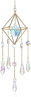 CrystalTears Crystal Suncatcher for Window Decor Chandelier Crystals Prisms Hanging Sun Catchers for Home Garden Christmas Wedding Party Decoration