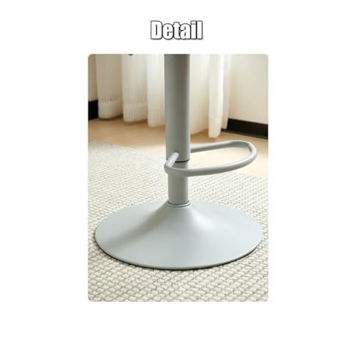 Tabouret de bar pivotant à hauteur réglable avec assise large