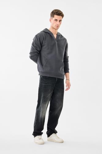 Image of SNITCH Men Casual Hoodie| Oversized Fit Hooded Neckline with Graphic Print & Long Sleeve| Soft Cotton-Polyester Blend for Daily Winter Wear & Streetwear