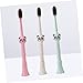TOYANDONA 3pcs Boy Girl's Cartoon Toothbrush Wheat Fiber Soft Bristles for Gentle Care Random Colors for Boys and Girls Daily Oral