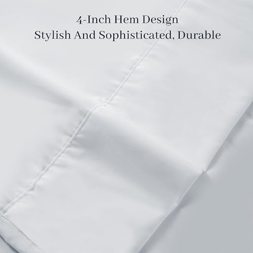 HBHLFZ Twin XL Flat Sheet - Ultra Soft Polyester Top Sheet - Hotel Quality Bed Sheets - Comfortable Wrinkle-Free - Easy to Care for - 1 Twin XL Flat Sheet Only(Twin XL,White)