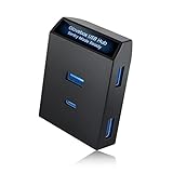 USB Hub for Tesla Model Y Model 3 2021 2022 2023, 4 in1 Multiport Compatible Docking Station of Glove Box USB Hub with 3 USB Ports and 1 Type-C Port