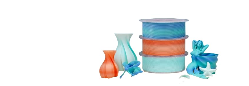 Image of Bambu Lab 3D Printer Filament - Ocean to Meadow Gradient PLA, 1kg Spool | Compatible with 3D Printers