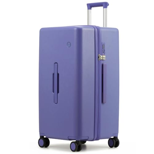 mixi Trunk Luggage 26 Inch Large Checked Luggage PC Hard Shell Rolling Travel Suitcases with Spinner Wheels & TSA Lock, Dreamy Purple