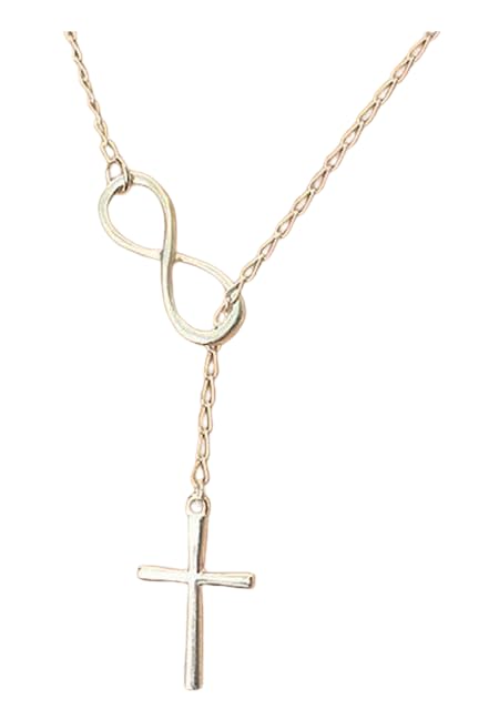Peach N Pearl Infinity Style Silver Colour Pendant for Women and Girls-picture-11