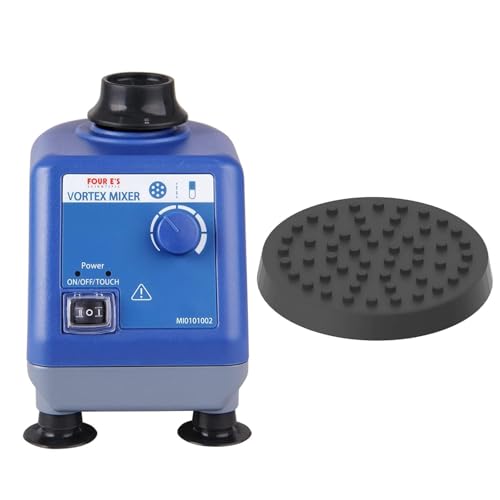 FOUR E'S SCIENTIFIC Laboratory Vortex Mixer with Platform Pad for Test Tubes and Small Vessels
