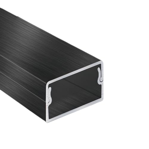 Goulotte en aluminium pour câbles 24x12mm cache-fils de 100cm noir