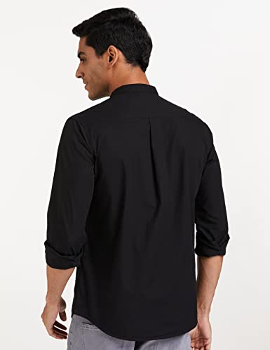 Image of Amazon Brand - Symbol Men's Cotton Shirt | Chinese Collar | Casual | Plain | Full Sleeve | Summer - Regular Fit (Available in Plus Sizes)