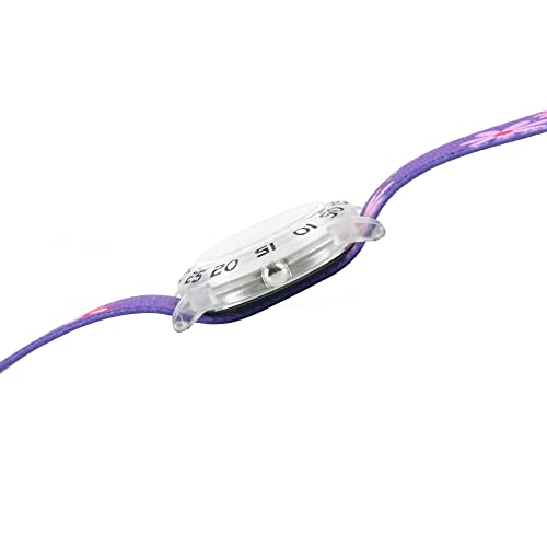 Red Balloon Unicorn Girls' Clear Plastic Time Teacher Watch, Purple Hook and Loop Nylon Strap,WRB0001374