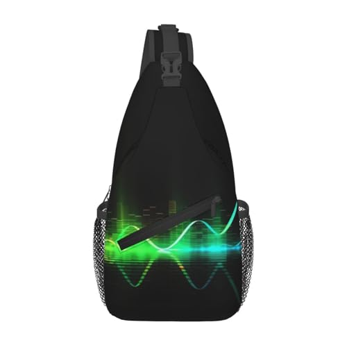 Bolso bandolera casual para hombres y mujeres negro miniatura 1