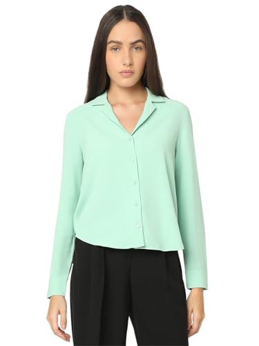 Image of VERO Moda Women's Polyester Solid Regular Fit Shirt