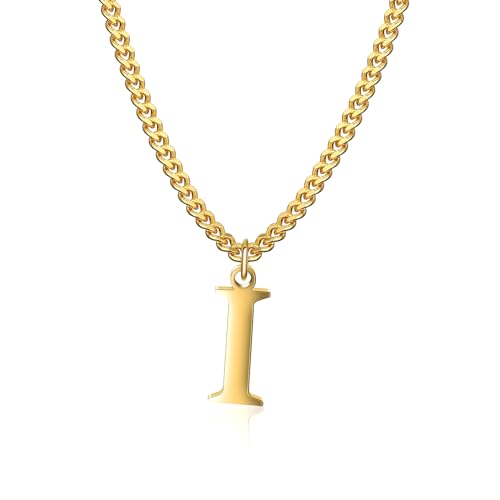 Collier initial plaqué or 14 carats - collier pendentif lettre chaîne cubaine en or pour hommes et femmes collier pendentif lettre en or exquis