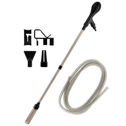 Waylenbo Small Fish Aquarium Gravel Cleaner Kit - Manual 80GPH Strong Suction Gravel Vacuum for Aquarium, Water Changer, Sand Washer, Glass Cleaner & Waste Remover for 5-80 Gallon Tanks, 200cm Hose