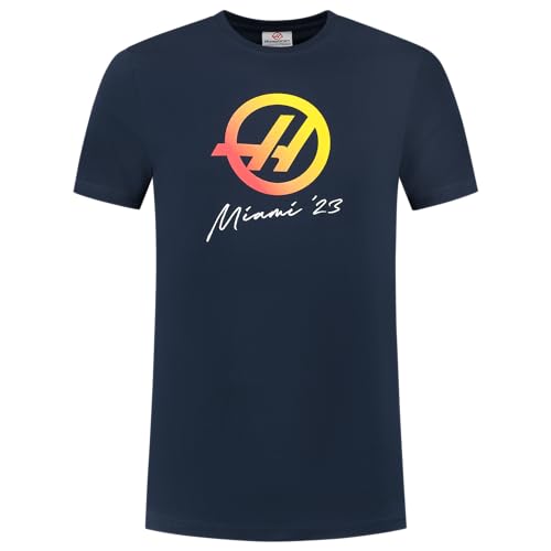 Camiseta Haas Racing F1 Miami GP con diseño transpirable y logotipos oficiales impresos