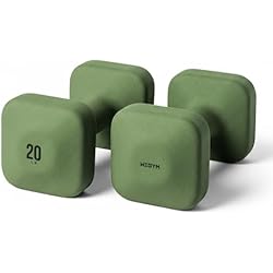 WeGym SafeGrip Square Dumbbells with Anti Slip Handles, Aesthetic Free Weights for Home Workouts, Stable Design Prevents Rolling during Floor Exercises