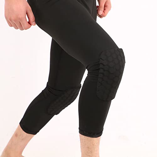 SS COLOR FISH Men’s Basketball Leggings with Knee Pads 3/4 Compression Tights Pants Sports Athletic Baselayer2