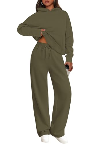 PRETTYGARDEN Women's 2 Piece Outfits Fall Spring Sweatsuits Oversized Hoodies