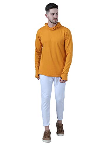 Image of Pause Solid Turtleneck Slim Fit Long Sleeve Men's T-Shirt