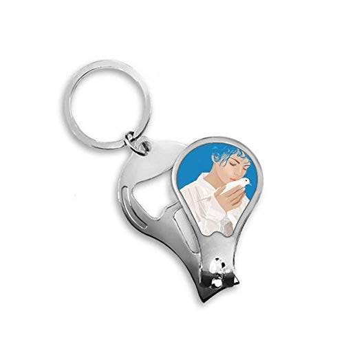 Toenail Clipper Cutter original motif bleu paix pour votre routine bien-être à la maison