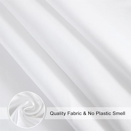 Rideau douche 90x180cm lavable polyester imperméable anti-moisissure bleu pois - 6