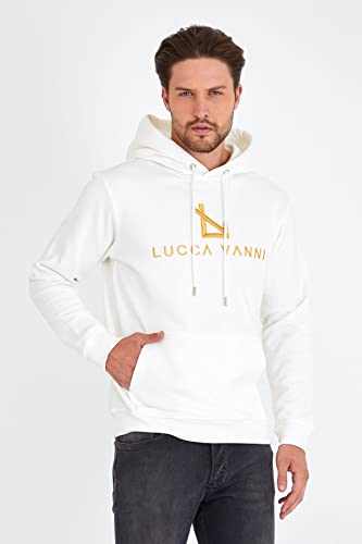 Sweat à capuche écru et logo doré idéal pour vos sorties urbaines cocooning