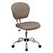 Flash Furniture Mid-Back Coffee Brown Mesh Swivel Task Chair with Chrome Base